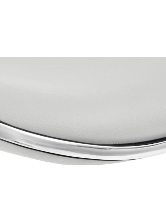 Scaun de bar Shanghai imitatie de piele C, alb