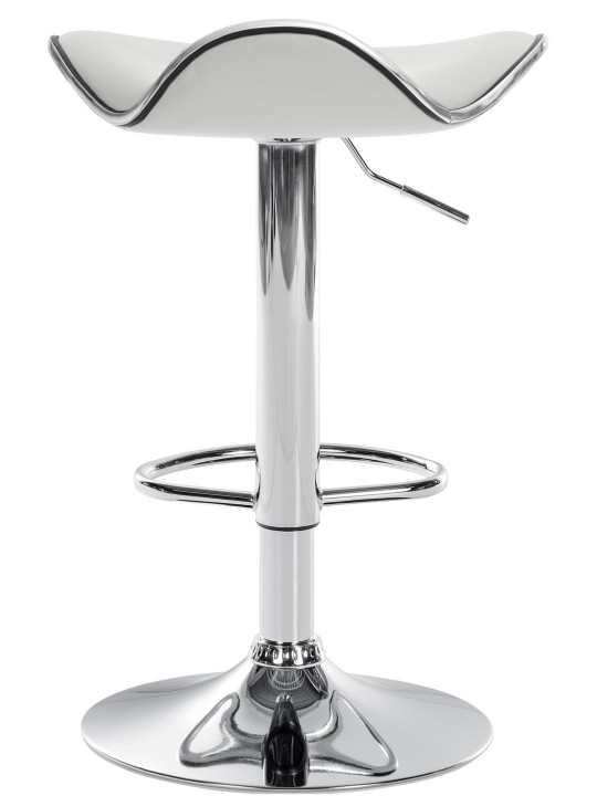 Scaun de bar Shanghai imitatie de piele C, alb