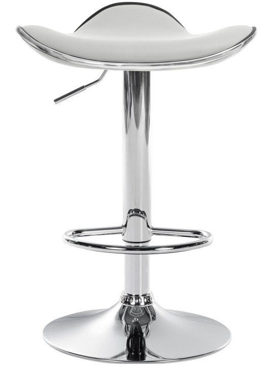 Scaun de bar Shanghai imitatie de piele C, alb