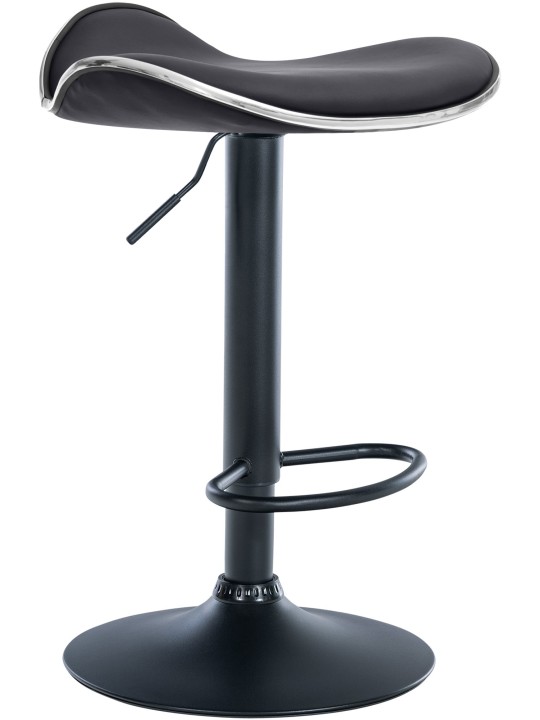 Scaun de bar Shanghai piele artificiala, negru