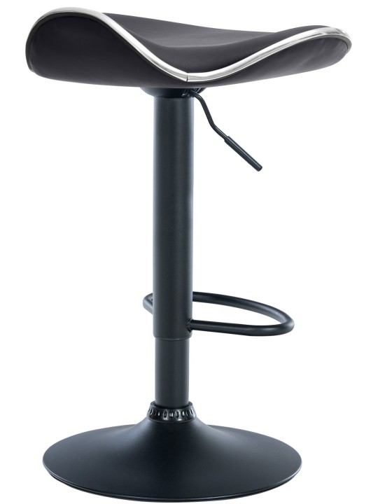 Scaun de bar Shanghai piele artificiala, negru