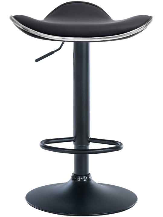 Scaun de bar Shanghai piele artificiala, negru