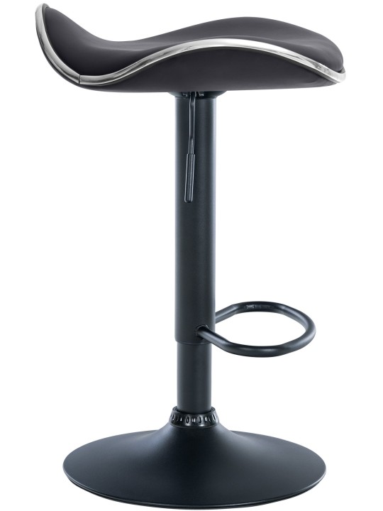 Scaun de bar Shanghai piele artificiala, negru