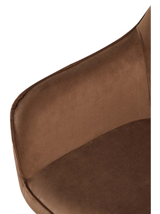 Scaun din catifea Boise, maro