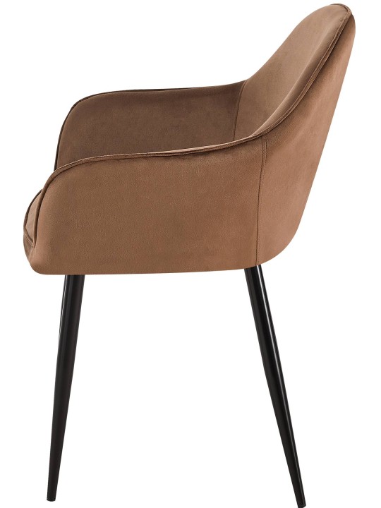 Scaun din catifea Boise, maro