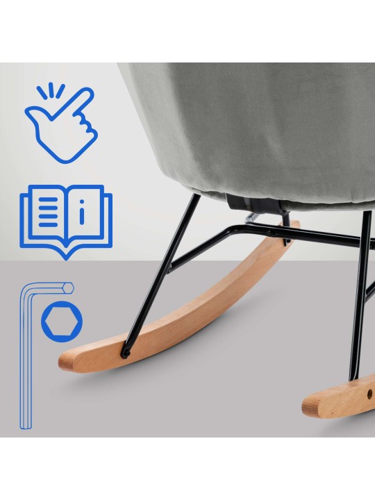 balansoar Sanka catifea, gri balansoar Sanka catifea, gri