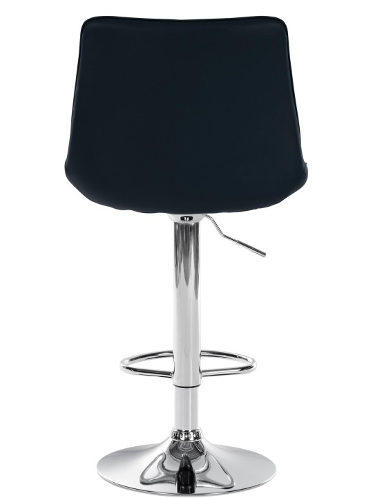 Set 2 taburete de bar Toni imitatie piele crom, negru