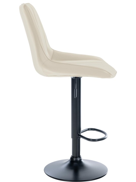 Set 2 taburete de bar Toni imitatie piele, crem