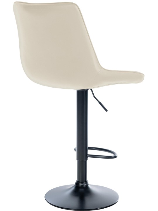 Set 2 taburete de bar Toni imitatie piele, crem