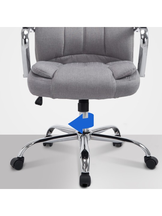 Scaun de birou BIG Xanthos stofa, gri