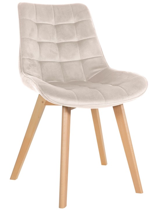 Scaun Brook catifea, crem