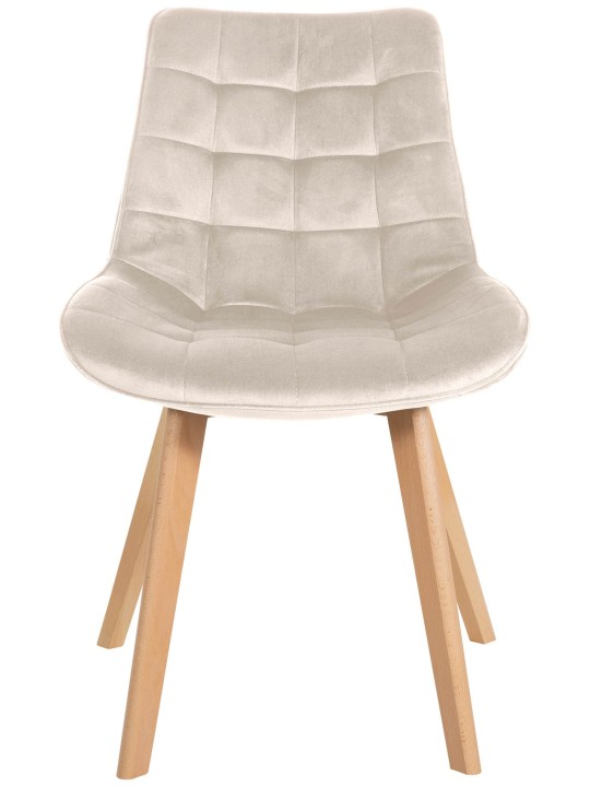 Set 2 scaune Brook catifea, crem