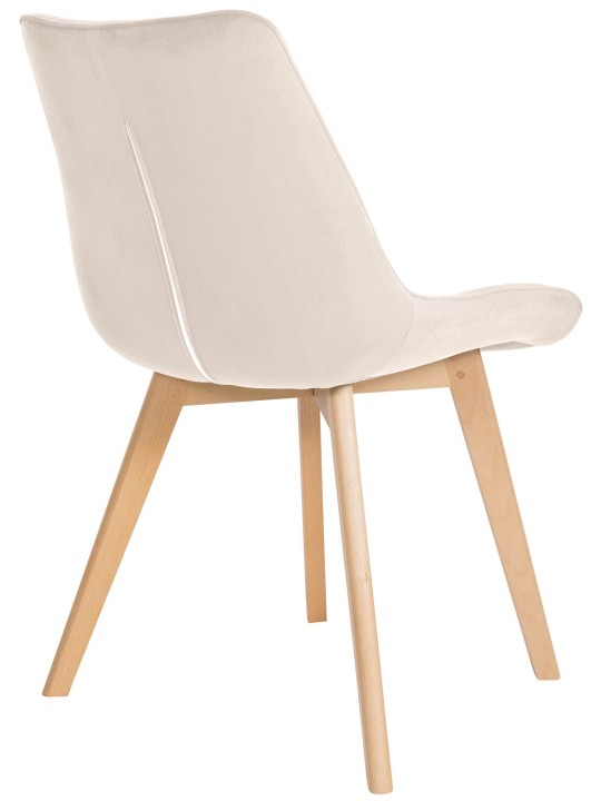 Set 2 scaune Brook catifea, crem