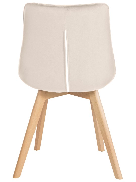 Set 2 scaune Brook catifea, crem