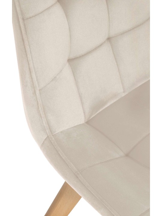 Set 2 scaune Brook catifea, crem