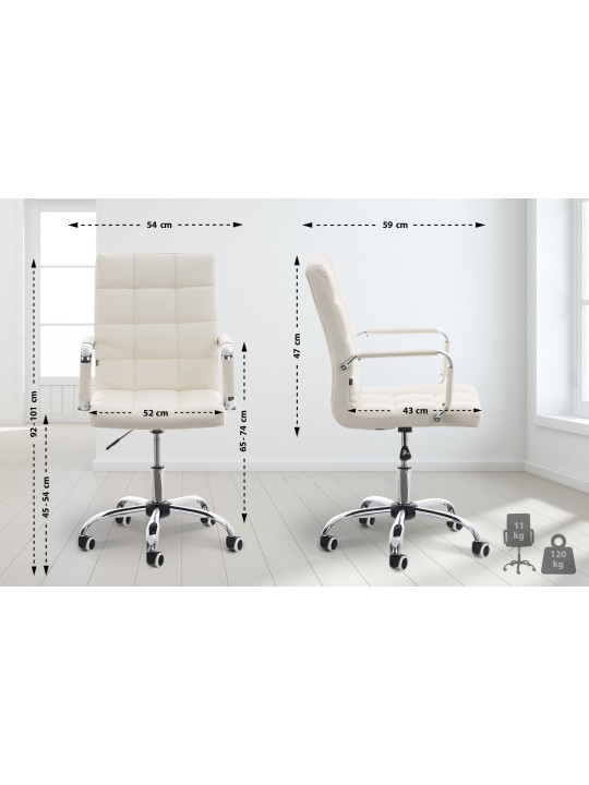 Scaun de birou Deli V2, alb Scaun de birou Deli V2, alb