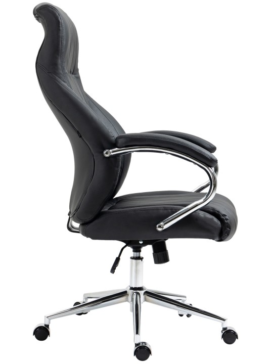 Scaun de birou din piele naturala Wigan, negru Scaun de birou din piele naturala Wigan, negru