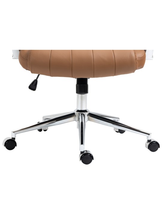 Scaun de birou Wigan piele naturala, maro deschis