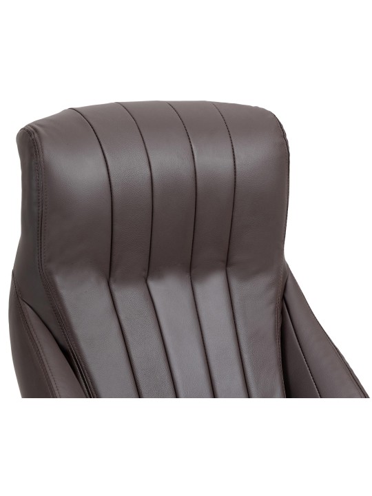 Scaun de birou Wigan piele naturala, maro