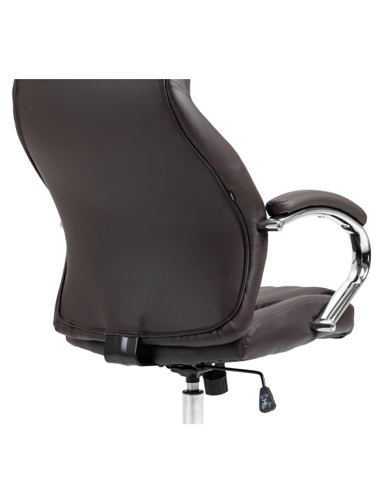 Scaun de birou Wigan piele naturala, maro