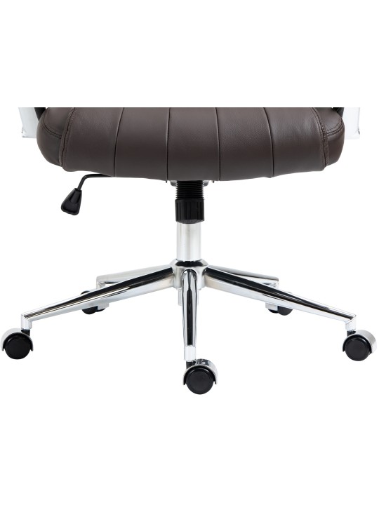 Scaun de birou Wigan piele naturala, maro