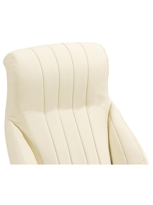 Scaun de birou Wigan piele naturala, crem