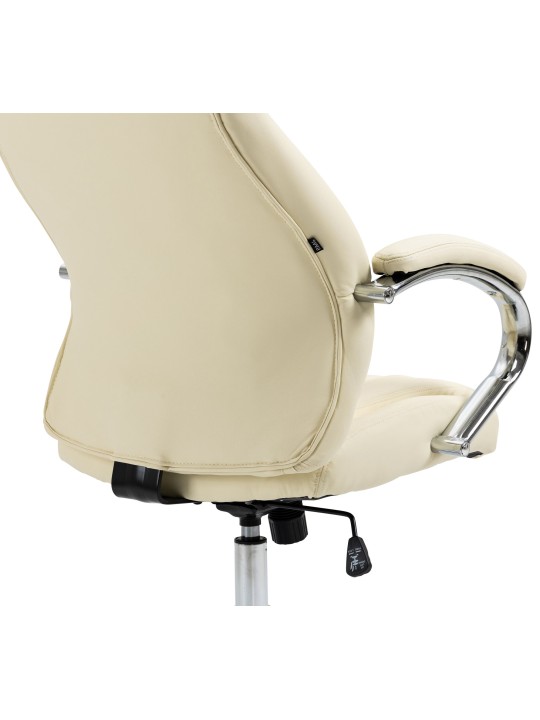 Scaun de birou Wigan piele naturala, crem