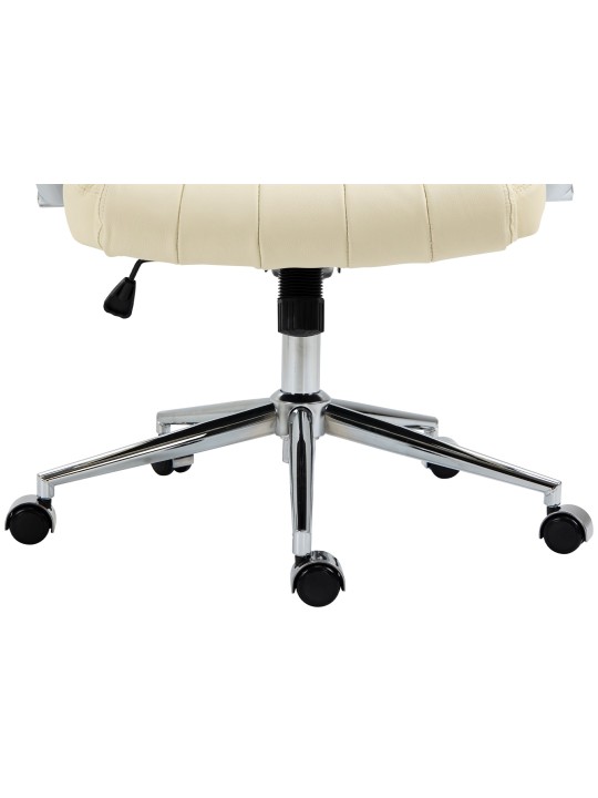 Scaun de birou Wigan piele naturala, crem