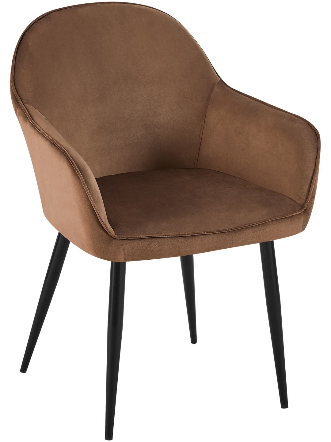 Scaun din catifea Boise, maro