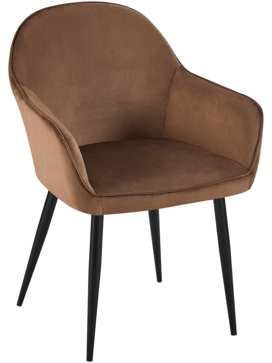 Scaun din catifea Boise, maro