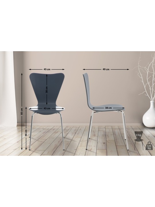 Scaun vizitator Calisto, gri Scaun vizitator Calisto, gri