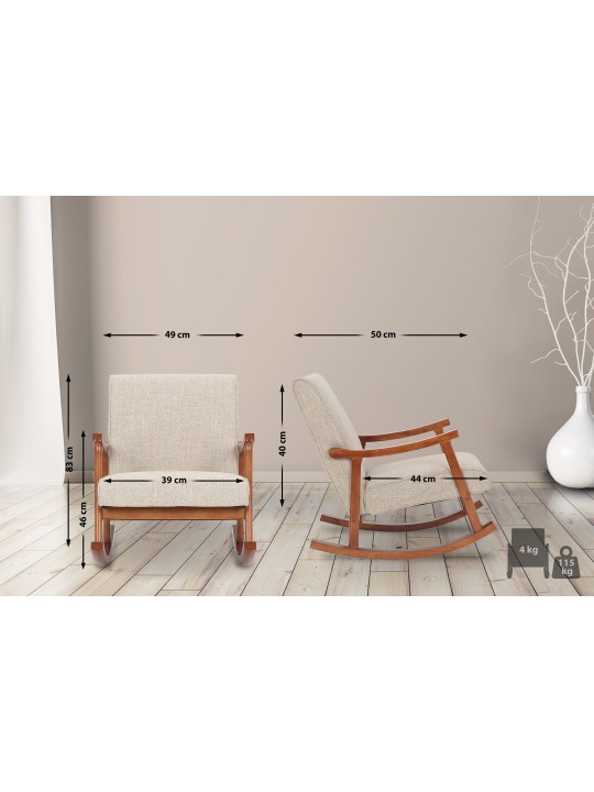 Balansoar tesatura Morelia nuc, crem