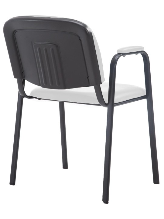 Scaun vizitator Ken PRO piele artificiala, alb