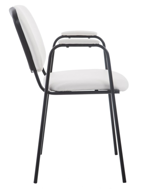 Scaun vizitator Ken PRO piele artificiala, alb