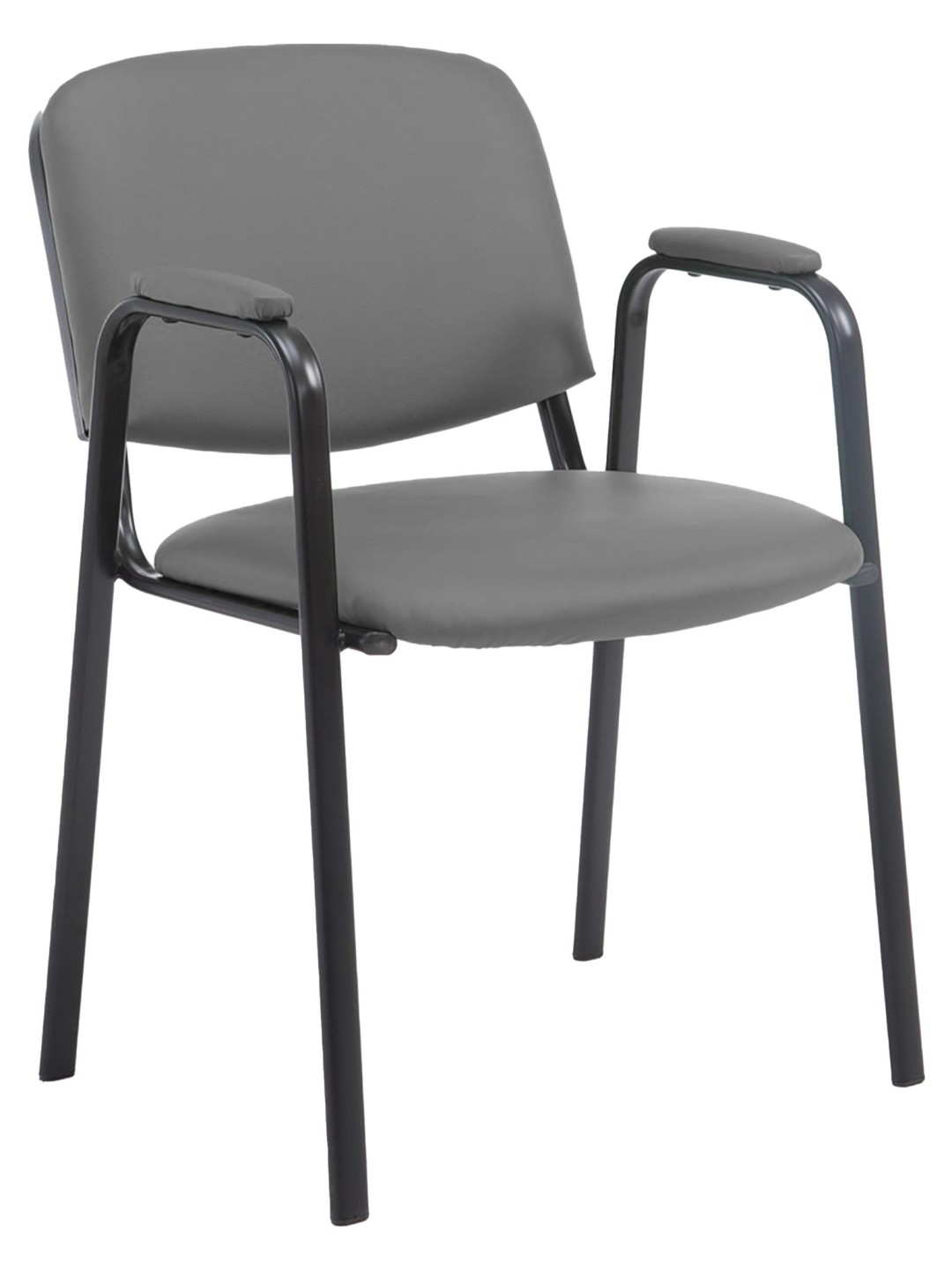 Scaun vizitator Ken PRO piele artificiala, gri