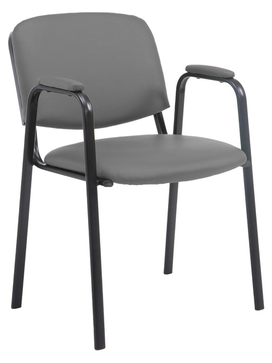 Scaun vizitator Ken PRO piele artificiala, gri Scaun vizitator Ken PRO piele artificiala, gri