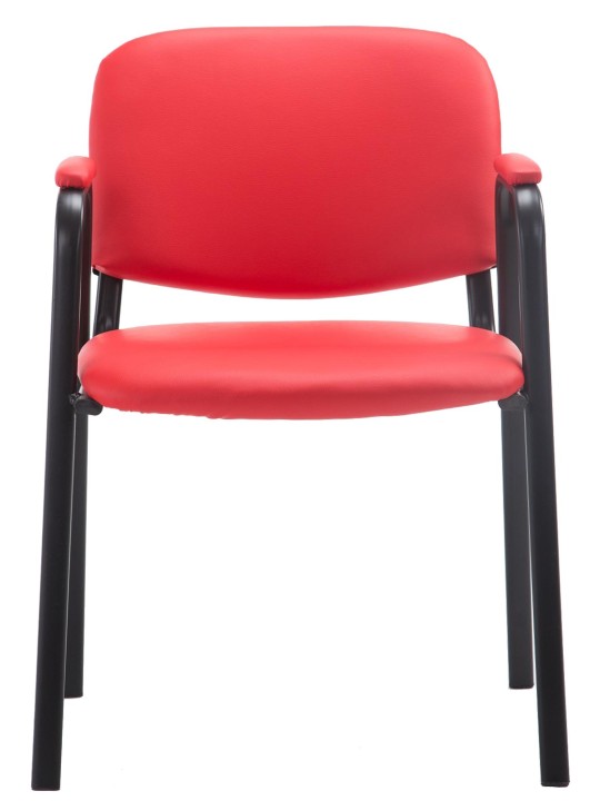 Scaun vizitator Ken PRO piele artificiala, roșu