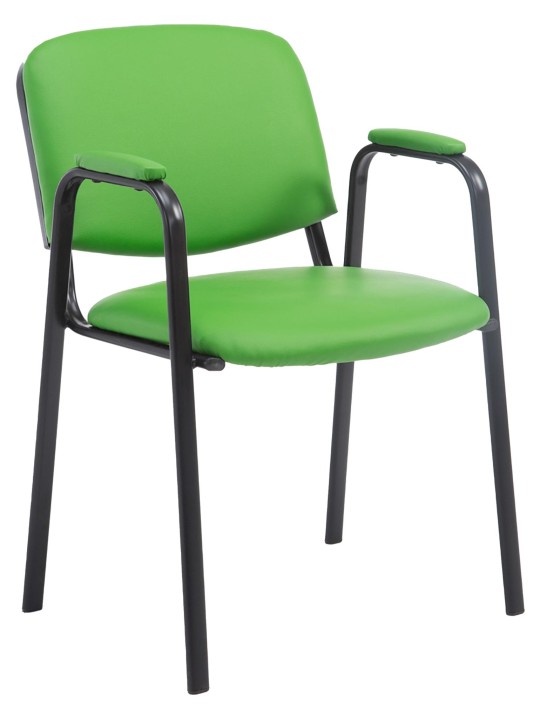 Scaun vizitator Ken PRO piele artificiala, verde