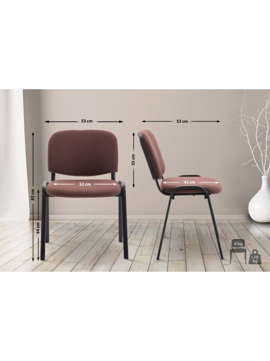 Scaun vizitator Ken V2 stofa, maro