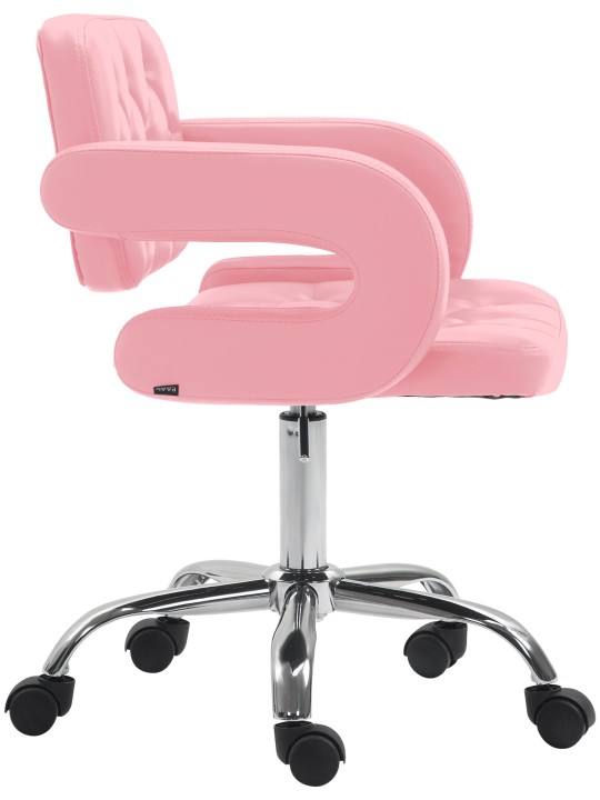 Scaun de lucru Dublin imitatie piele, roz