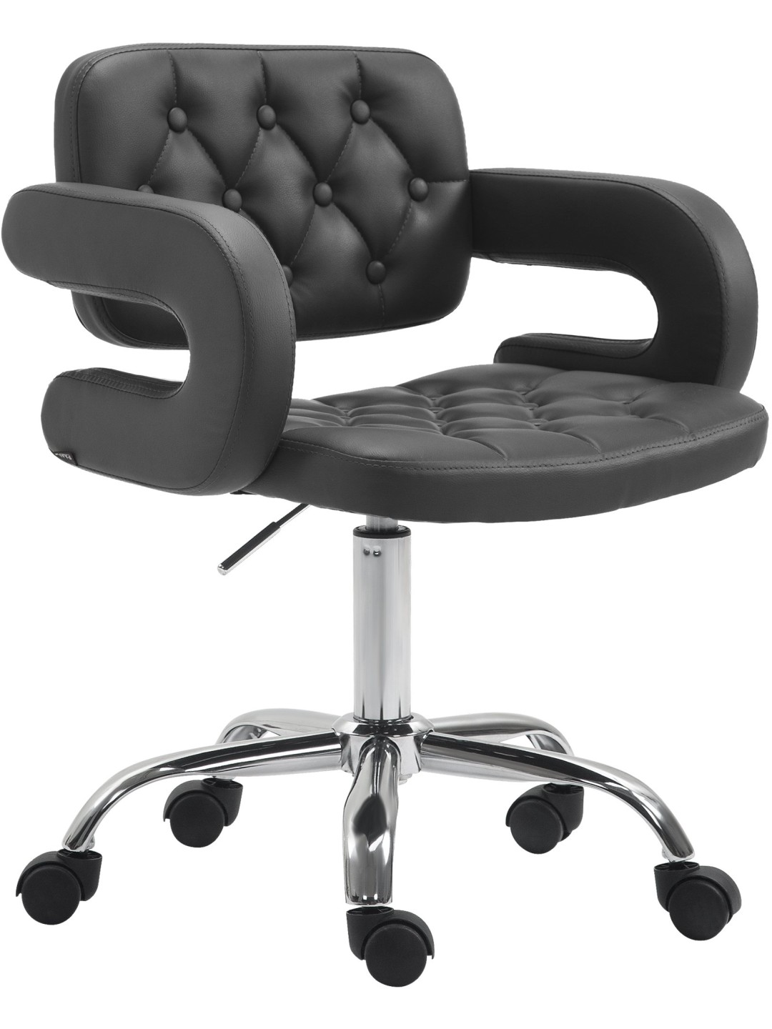 Scaun de lucru Dublin imitatie piele, negru