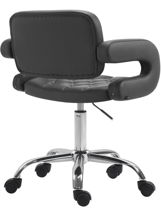 Scaun de lucru Dublin imitatie piele, negru