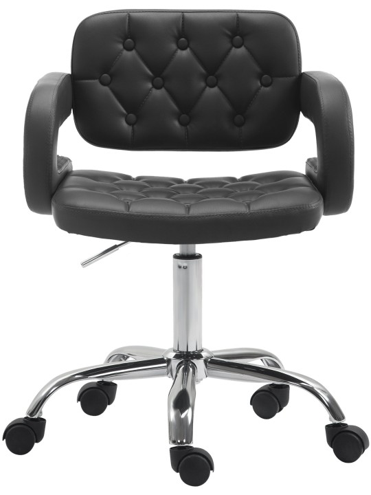 Scaun de lucru Dublin imitatie piele, negru