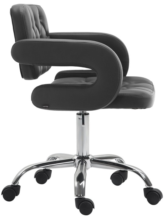 Scaun de lucru Dublin imitatie piele, negru