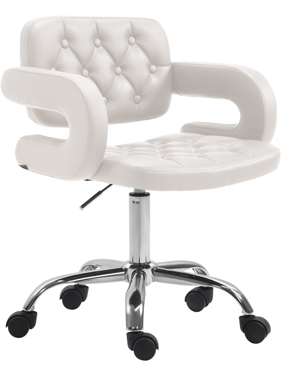 Scaun de lucru Dublin imitatie piele, alb