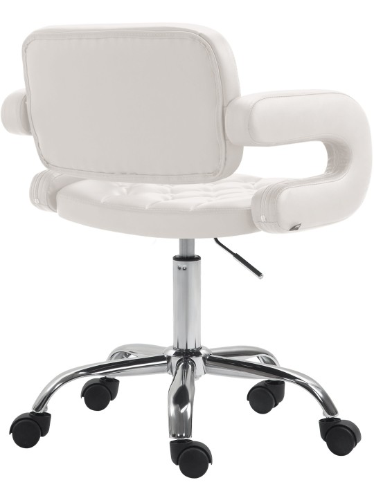 Scaun de lucru Dublin imitatie piele, alb