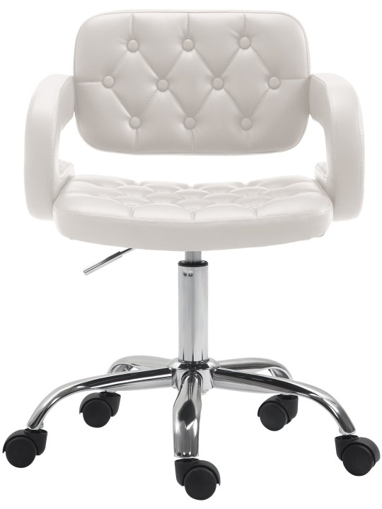 Scaun de lucru Dublin imitatie piele, alb