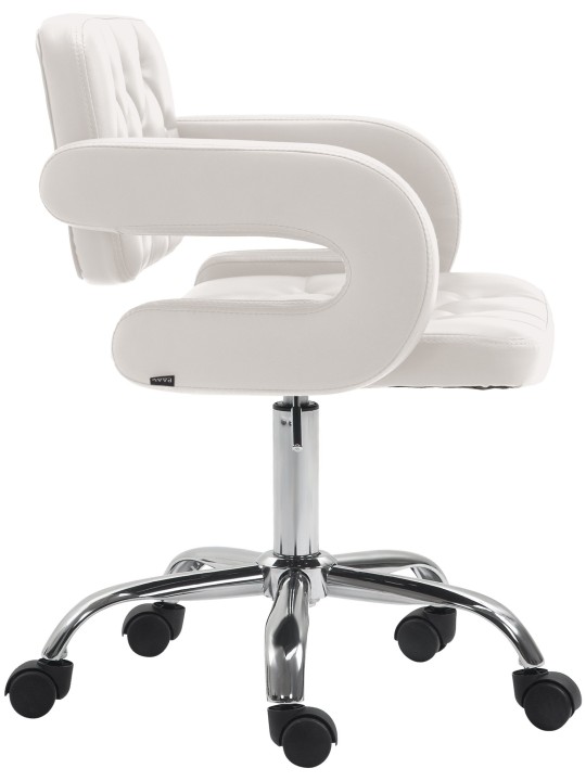 Scaun de lucru Dublin imitatie piele, alb