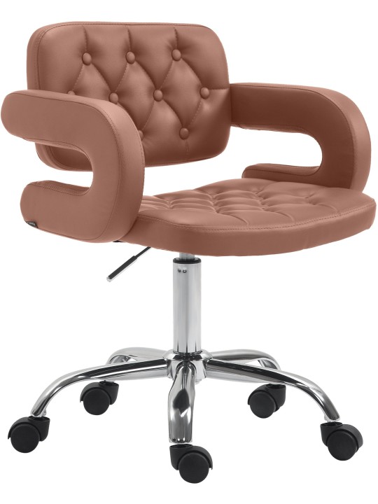 Scaun de lucru Dublin imitatie piele, coniac