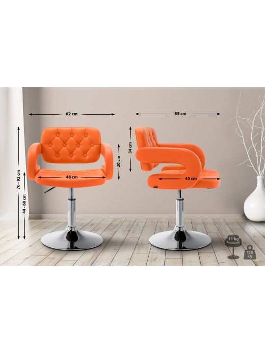 Sezlong Dublin imitatie piele, portocaliu